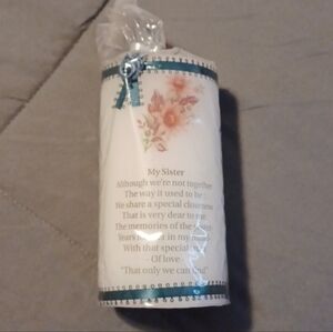 4/$60 New "Sister" Poem Candle